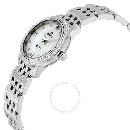 Omega De Ville Prestige Mother of Pearl Dial Stainless Steel Quartz Ladies Watch 424.15.24.60.55.001