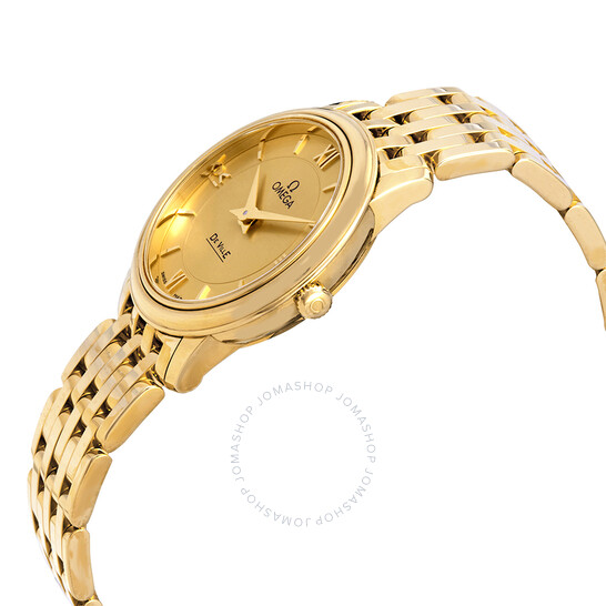 Omega De Ville Prestige Quartz Champagne Dial Ladies Watch 424.50.27.60.08.001