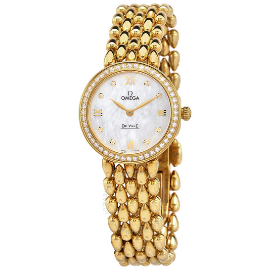 Omega De Ville Prestige Quartz Diamond Ladies Watch 424.55.27.60.55.006