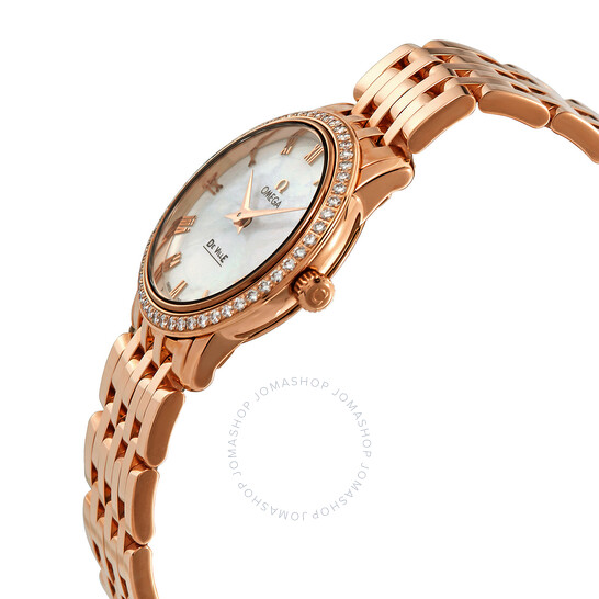 Omega De Ville Prestige Quartz Diamond White Mother of Pearl Dial Ladies Watch 413.55.27.60.05.002