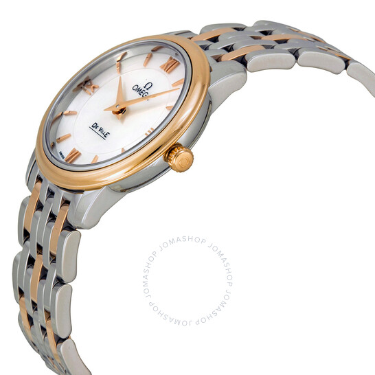 Omega De Ville Prestige Quartz White Mother of Pearl Dial Ladies Watch 424.20.27.60.05.002