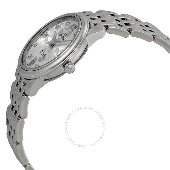 Omega De Ville Prestige Silver Diamond Dial Ladies Watch 42410276052001