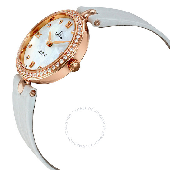 Omega De Ville Prestige White Mother of Pearl Dial Ladies Watch 424.58.27.60.55.002