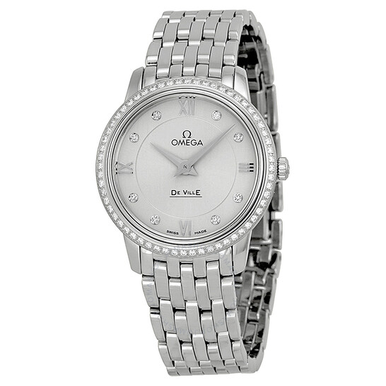 Omega De Ville Silver Dial Stainless Steel Ladies Watch 42415276052001