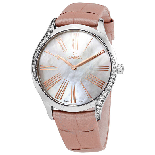 Omega De Ville Tresor Quartz Diamond White Mother of Pearl Dial Ladies Watch 428.18.36.60.05.002