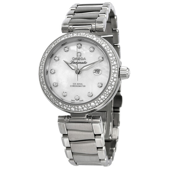 Omega De Villle Ladymatic Mother of Pearl Dial Stainless Steel Ladies Watch 425.35.34.20.55.002