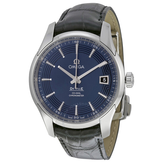 Omega DeVille Blue Dial Black Leather Men’s Watch 431.33.41.21.03.001