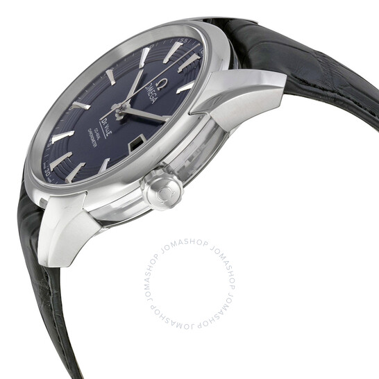 Omega DeVille Blue Dial Black Leather Men’s Watch 431.33.41.21.03.001