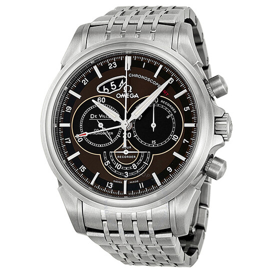 Omega Deville Chronoscope Automatic Brown Dial Stainless Steel Men’s Watch 422.10.44.52.13.001