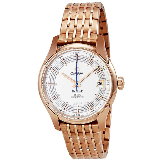 Omega DeVille Hour Vision Silver Dial 18kt Rose Gold Men’s Watch 431.60.41.21.02.001