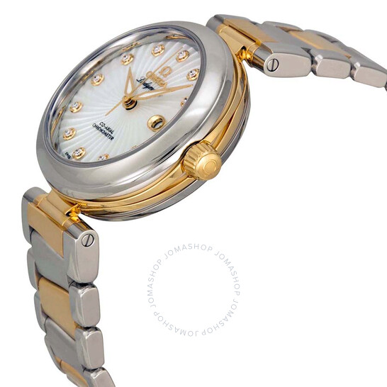 Omega DeVille Ladymatic Mother of Pearl Steel and 18kt Yellow Gold Ladies Watch 42520342055002