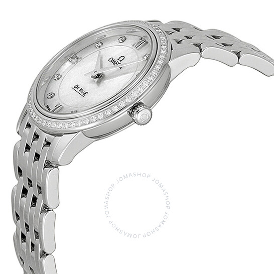 Omega DeVille Prestige Mother of Pearl Diamond Ladies Watch 42415276055001