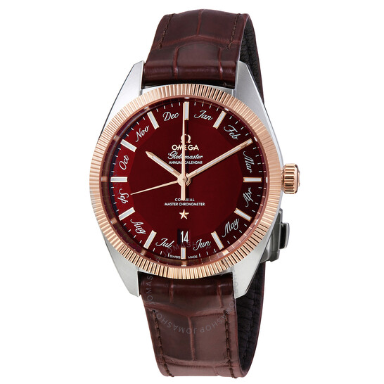 Omega Globemaster Annual Calendar Automatic Chronometer Burgundy Dial Men’s Watch 130.23.41.22.11.001