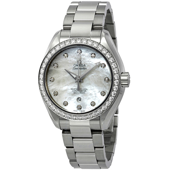 Omega Seamaster Aqua Terra Automatic Chronometer Diamond White Dial Ladies Watch 231.13.34.20.55.001