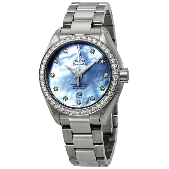 Omega Seamaster Aqua Terra Automatic Chronometer Diamond Ladies Watch 231.15.34.20.57.002