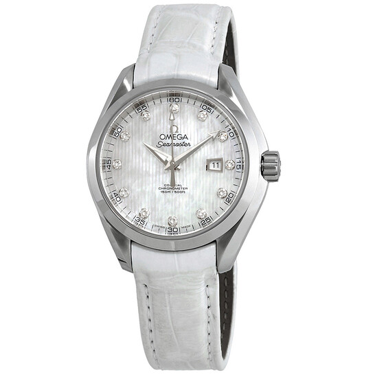 Omega Seamaster Aqua Terra Automatic Chronometer Diamond White Dial Ladies Watch 231.13.34.20.55.001