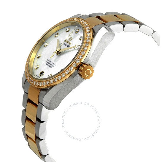 Omega Seamaster Aqua Terra Automatic Chronometer Diamond White Mother of Pearl Dial  Watch 231.25.39.21.55.002