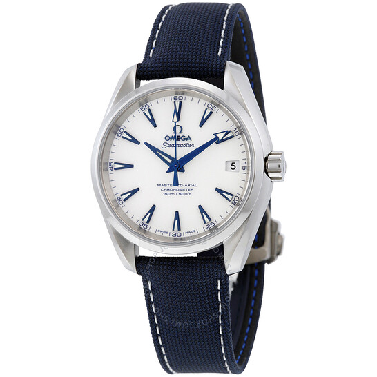 Omega Seamaster Aqua Terra Automatic White Dial Blue Nylon Men’s Watch 23192392104001