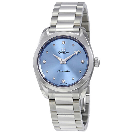 Omega Seamaster Aqua Terra Blue Diamond Dial Ladies Watch 220.10.28.60.53.001