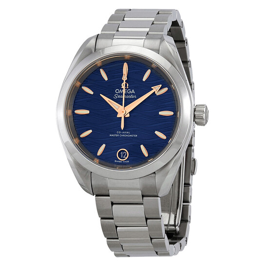 Omega Seamaster Aqua Terra Co-Axial Master Chronomter Automatic Blue Dial Ladies Watch 220.10.34.20.03.001