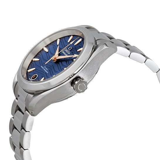 Omega Seamaster Aqua Terra Co-Axial Master Chronomter Automatic Blue Dial Ladies Watch 220.10.34.20.03.001