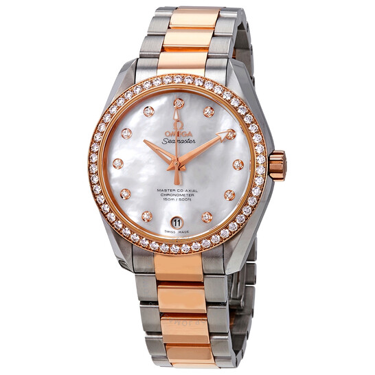 Omega Seamaster Aqua Terra Mother of Pearl Dial Ladies Watch 23125392155001