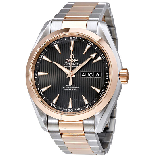 Omega Seamaster Aqua Terra Teak Annual Calendar Automatic Grey Dial Men’s Watch 23120432206002