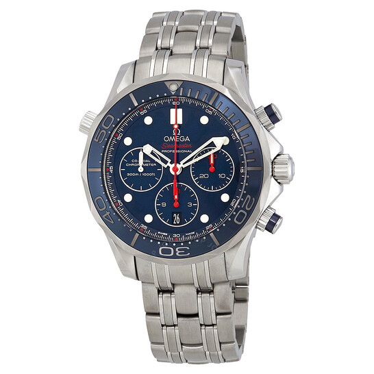 Omega Seamaster Chronograph Automatic Chronometer Blue Dial Men’s Watch 212.30.44.50.03.001