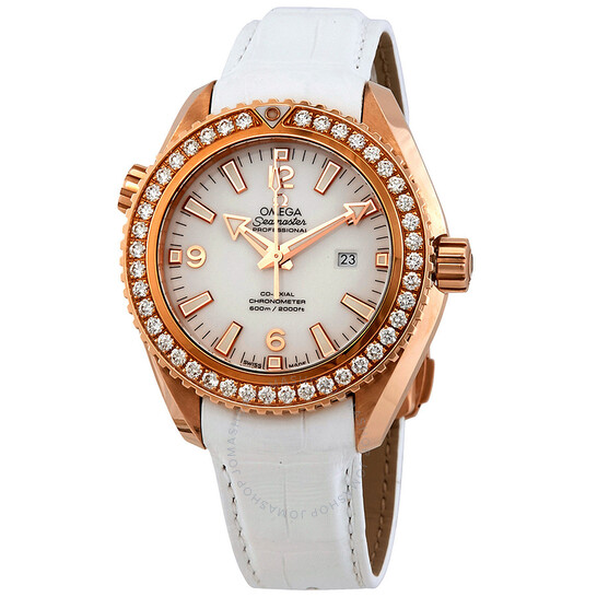 Omega Seamaster Planet Ocean 18kt Rose Gold Diamond Automatic Ladies Watch 23258382004001