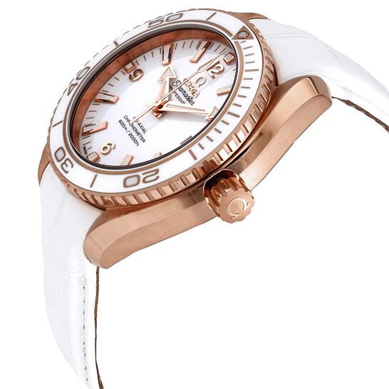 Omega Seamaster Planet Ocean 18kt Rose Gold White Dial Automatic Unisex Watch 23263422104001