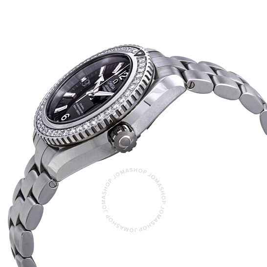 Omega Seamaster Planet Ocean Automatic Chronometer Diamond Black Dial Ladies Watch 232.15.38.20.01.001