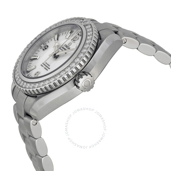 Omega Seamaster Planet Ocean Automatic Diamond White Dial Stainless Steel Ladies 37.5mm Watch 23215382004001