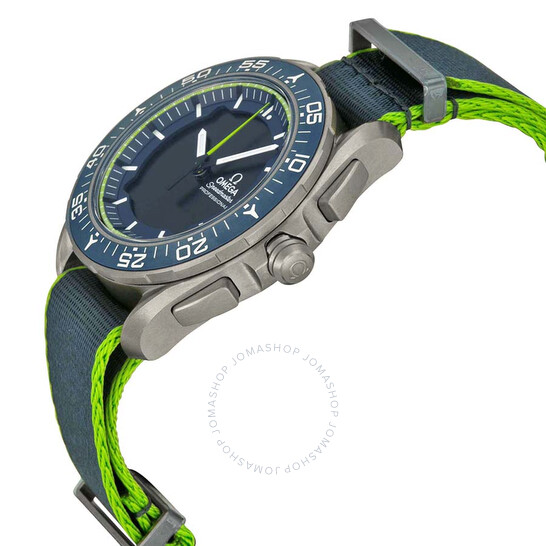 Omega Skywalker X-33 Chronograph Analog Digital Dial Blue and Green Nylon Men’s Watch 31892457903001