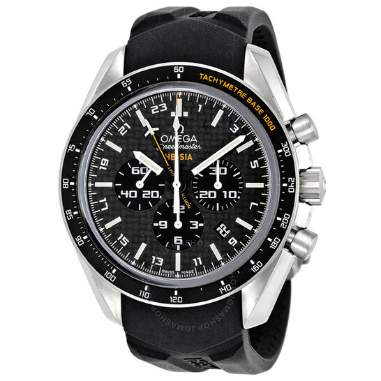 Omega Speedmaster Black Carbon Fibre Dial Chronograph GMT Rubber Men’s Watch 321.92.44.52.01.001