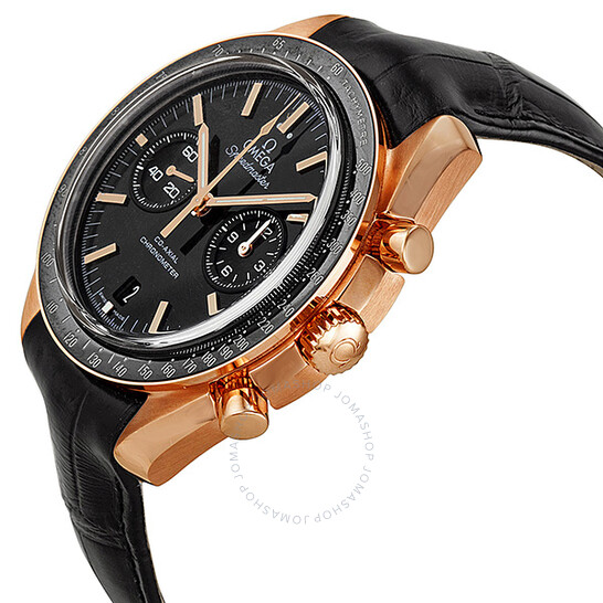 Omega Speedmaster Moonwatch Black Dial Chronograph 18kt Rose Gold Black Alligator Leather Men’s Watch 311.63.44.51.01.001