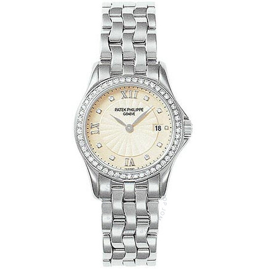 Patek Philippe Calatrava 18kt White Gold Diamond Ladies Watch 4906-101G