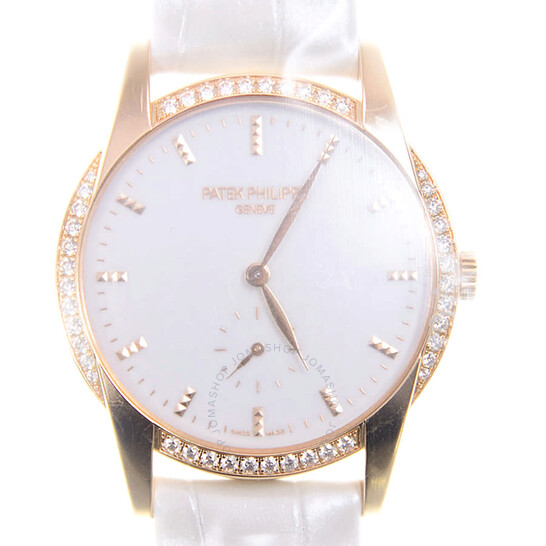 Patek Philippe Calatrava Hand Wind Diamond White Dial Ladies Watch 7122-200R-001