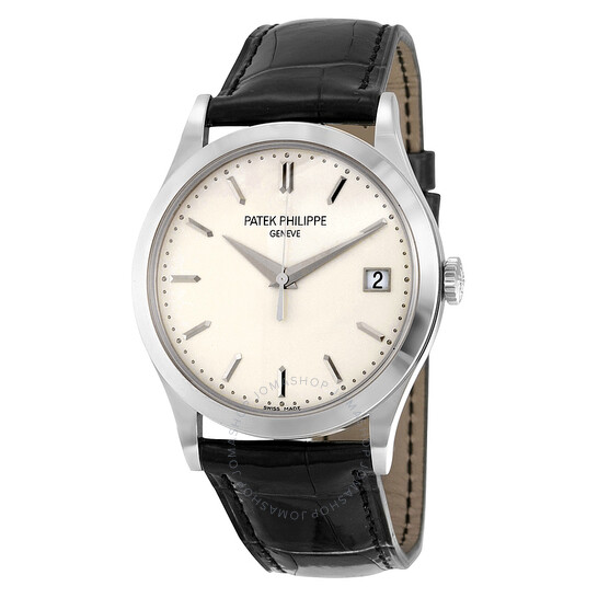 Patek Philippe Calatrava Opaline White Dial 18kt White Gold Men’s Watch 5296G-010