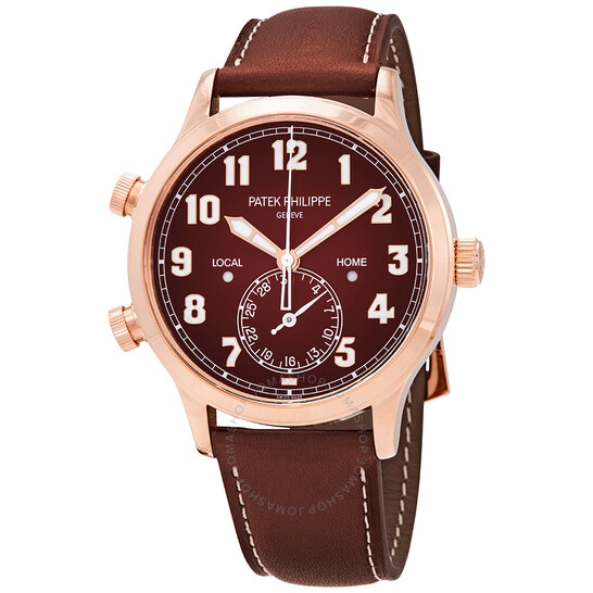 Patek Philippe Calatrava Pilot Travel Time 18kt Rose Gold Automatic Ladies Watch 7234R-001