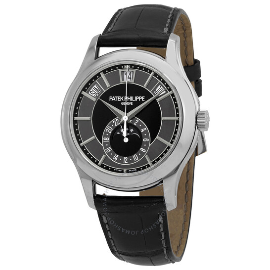 Patek Philippe Complications Moon Phases Annual Calendar Automatic Blue Sunburst Dial Men’s Watch 5205G-013