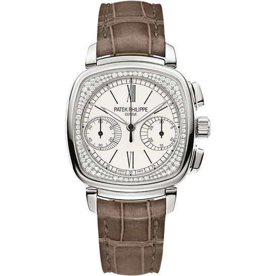 Patek Philippe Complications Mechanical Silver Dial Ladies Watch 7071G-001