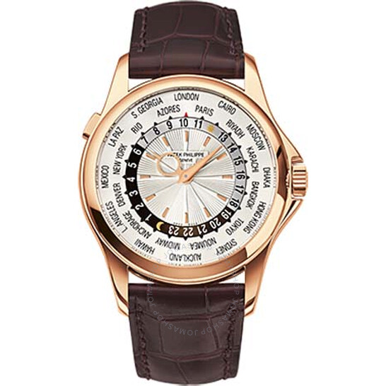 Patek Philippe Complications Mechanical Silver Dial Leather Men’s Watch 5130R-018