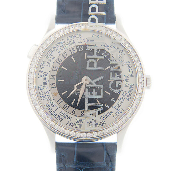 Patek Philippe Complications World Time New York Edition Automatic Diamond Blue Dial 7130G-015