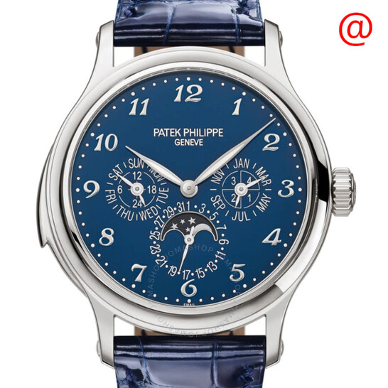 Patek Philippe Grand Complications In-Line Perpetual Calendar Hand Wind Blue Dial Men’s Watch 5236P-001