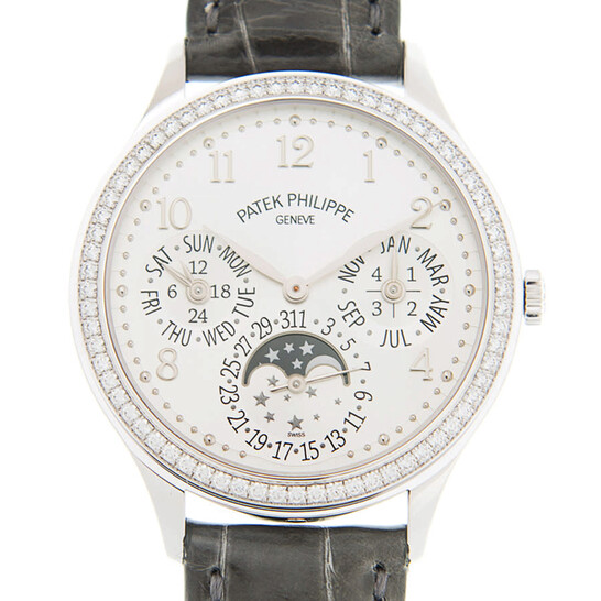 Patek Philippe Grand Complications Perpetual Automatic Diamond White Dial Ladies Watch 7140G-001