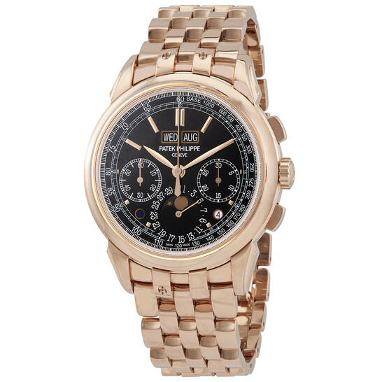 Patek Philippe Grand Complications Perpetual Chronograph Black Dial Watch 5270-1R-001