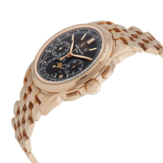 Patek Philippe Grand Complications Perpetual Chronograph Black Dial Watch 5270-1R-001