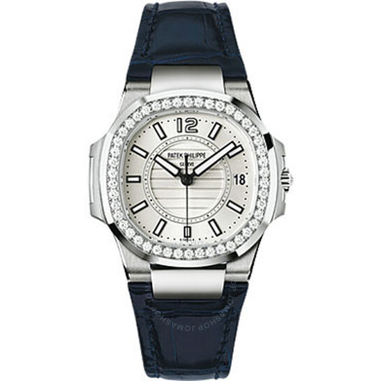 Patek Philippe Nautilus 18kt White Gold Diamond Case Ladies Watch 7010G