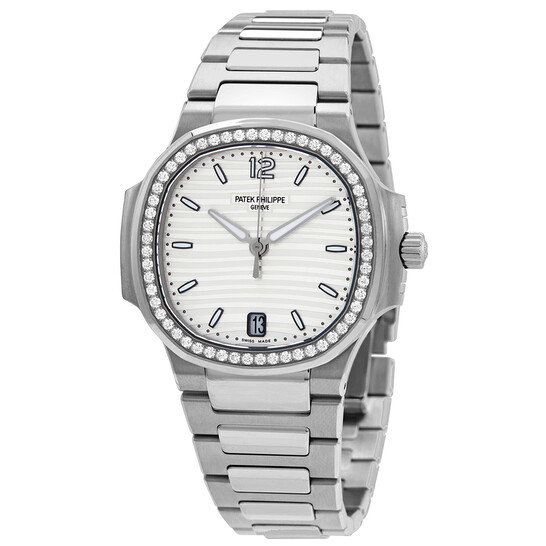 Patek Philippe Nautilus Automatic Diamond Silver Dial Unisex Watch 7118-1200A-010