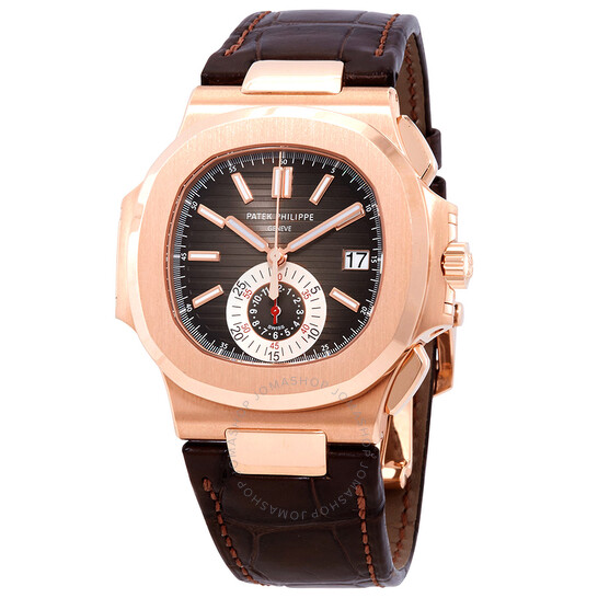 Patek Philippe Nautilus Black-Brown Dial Automatic 18 Carat Rose Gold Case Men’s Watch 5980R